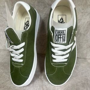 Vans Olive Green Suede Shoes